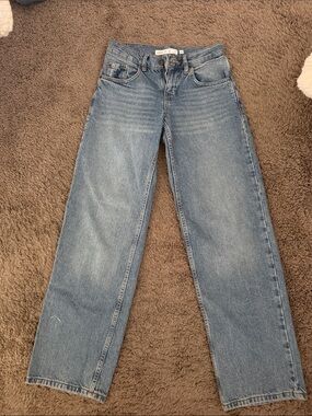 Straight Leg High-Rise Jeans in Light Blue
